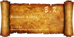 Bodosi Kitti névjegykártya